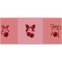 Cherry Bow Trio Sticker