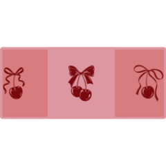Cherry Bow Trio Sticker