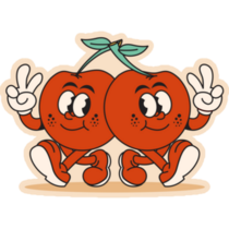 Cherry Characters Sticker