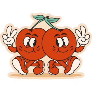 Cherry Characters Sticker