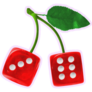Cherry Dice Lavender Sticker
