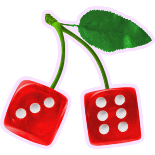 Cherry Dice Lavender Sticker