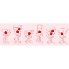 Cherry Drinks Sticker