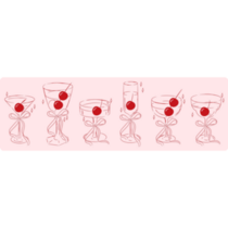 Cherry Drinks Sticker