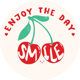 Cherry Enjoy The Day Sticker