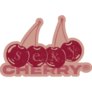 Cherry Font Art Sticker