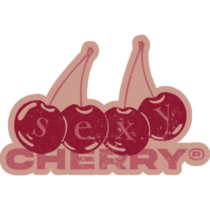 Cherry Font Art Sticker