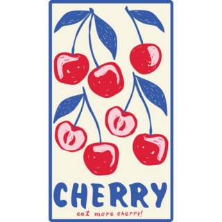 Cherry Fruit Art Sticker