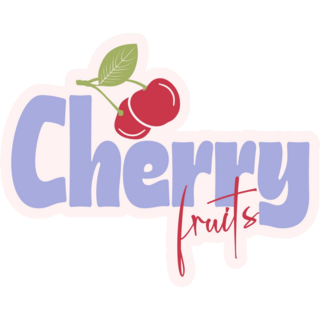 Cherry Fruits Font Sticker