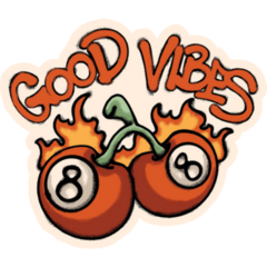 Cherry Good Vibes Sticker