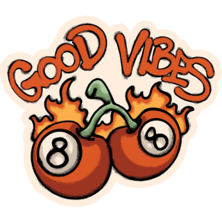 Cherry Good Vibes Sticker