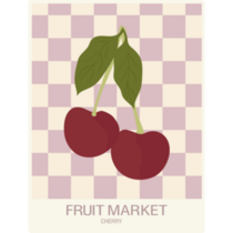 Cherry Groovy Market Sticker