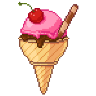 Cherry Ice Cream Sticker