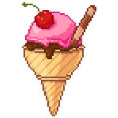 Cherry Ice Cream Sticker