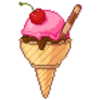 Cherry Ice Cream Sticker
