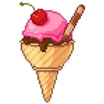 Cherry Ice Cream Sticker