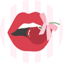 Cherry In Lips Sticker