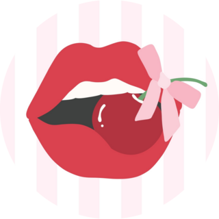 Cherry In Lips Sticker