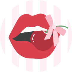Cherry In Lips Sticker