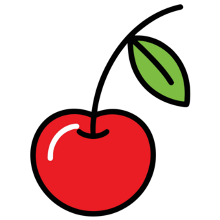 Cherry Line Art Sticker