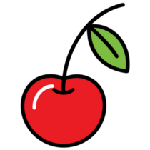 Cherry Line Art Sticker