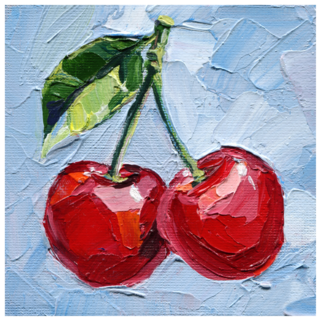 Cherry Painting Sticker