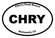 Cherry Peak Resort Oval Sticker