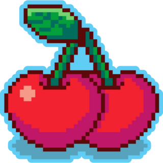 Cherry Pixel Art Sticker