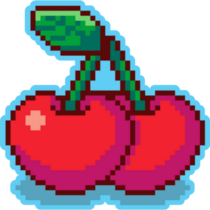 Cherry Pixel Art Sticker