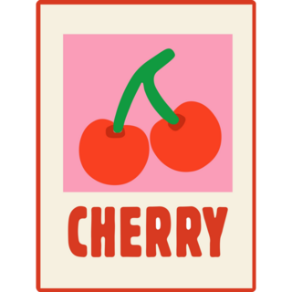 Cherry Poster Sticker