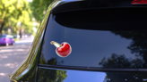 Cherry Realistic Sticker on a Rear Car Window (New) example