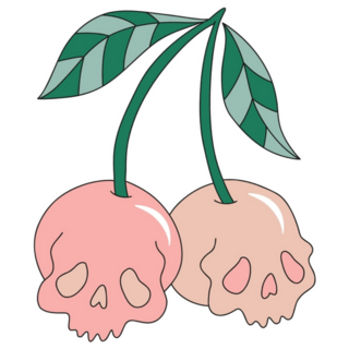 Cherry Sculls Sticker