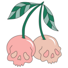 Cherry Sculls Sticker