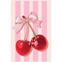 Cherry Stripes Sticker