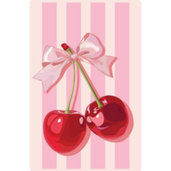 Cherry Stripes Sticker
