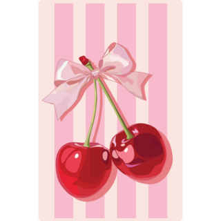 Cherry Stripes Sticker