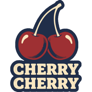 Cherry Typography Sticker