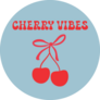 Cherry Vibes Blue Sticker