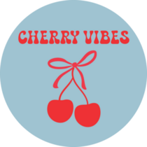 Cherry Vibes Blue Sticker
