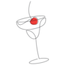 Cherry Wine Glass Sticker