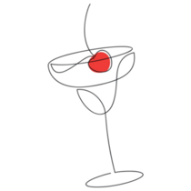 Cherry Wine Glass Sticker