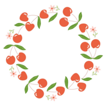 Cherry Wreath Sticker