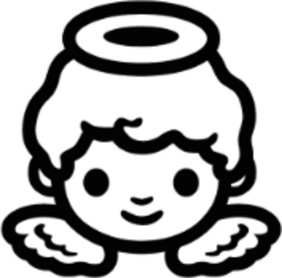 Cherub Angel Face Sticker