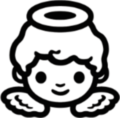 Cherub Angel Face Sticker