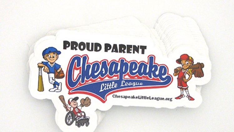 Chesapeake Little League Custom Die Cut Stickers