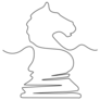 Chess Knight Line Sticker