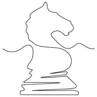 Chess Knight Line Sticker