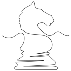 Chess Knight Line Sticker