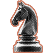 Chess Knight Pink Horse Sticker