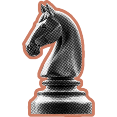 Chess Knight Pink Horse Sticker